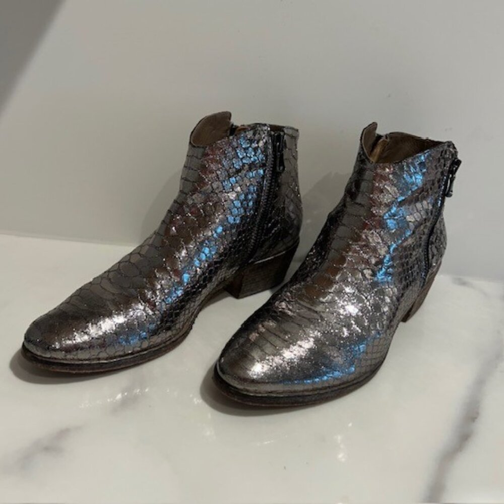 Ladies Strategia Silver Boots - Size 38